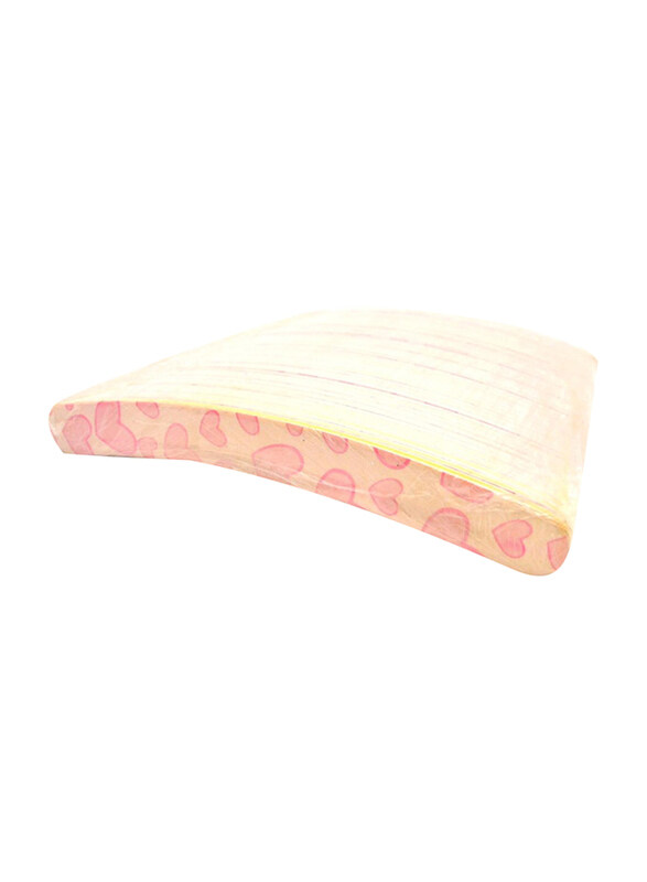 

Globalstar Heart Nail File Curve, 1 x 50 Piece, C12589, Pink/Yellow