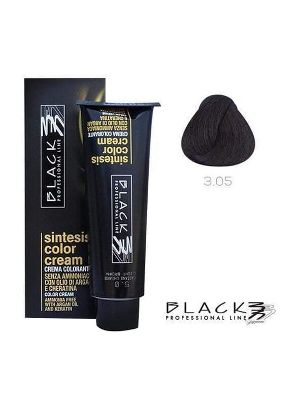 

Black Professional Line Sintesis Ammonia Free Colour Cream, 100ml, A3.05, Plain Chocolate N3.05