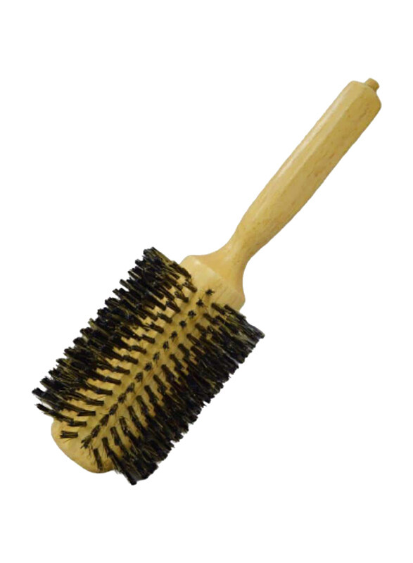 

Globalstar Boar Bristle Wood Roll Brush for All Hair Types, WB919-20, Brown