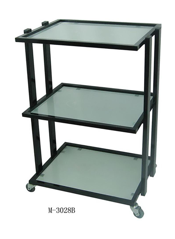 Globalstar Trolley 3 Shelves, M-3028B, Black/White