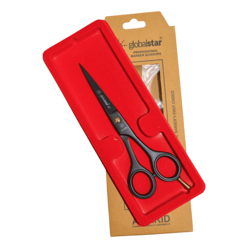 

Globalstar 6.0" Black Hair Cutting Scissors - Professional Quality