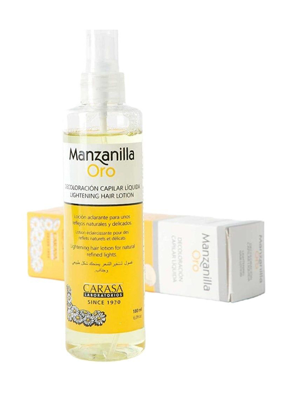 Manzanilla Oro Lightening Hair Lotion Spray, 180ml, Clear