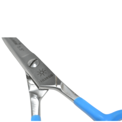 Globalstar 5.5" Classic Hair Scissors - Precision Stainless Steel with Blue Rubber Handle