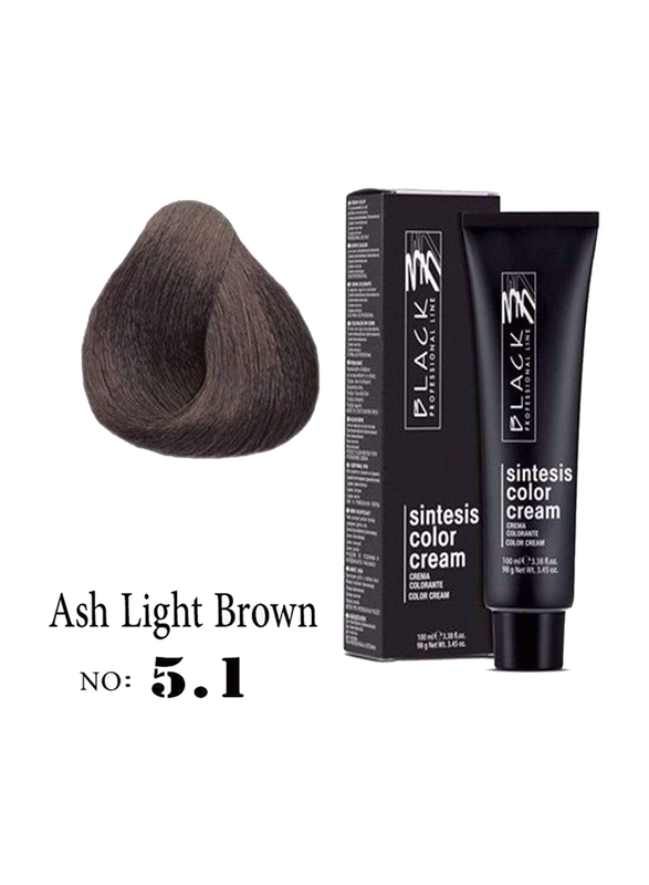 Black Professional Line Sintesis Color Cream, 100ml, BLK150041, Ash Light Brown 5.1