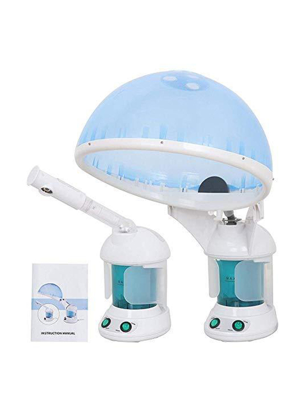 Beautystar Mini 2 in 1 Hair & Facial Steamer, HF-2002, Blue/White