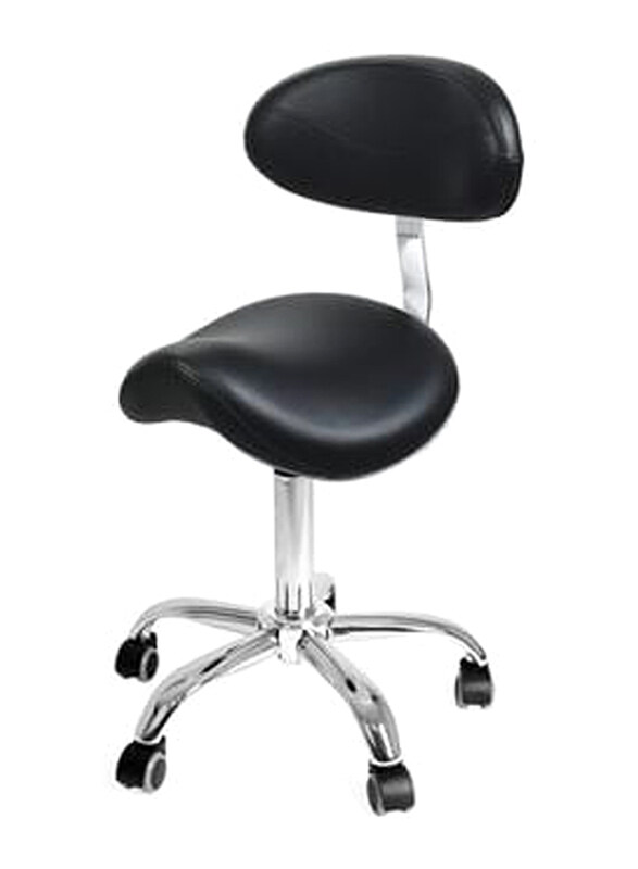 

Globalstar Stool Chair With Back Rest, 6610, Black