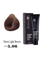 Black Professional Line Sintesis Color Cream, 100ml, Warm Light Brown 5.06