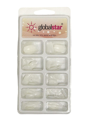 Globalstar Natural Nail Tips, TR-13, 100 Pieces, White