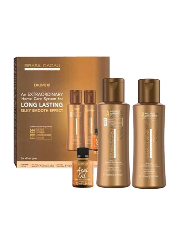 

Brasil Cacau Sulfate Free Home Care Kit for All Hair Types, 3 Pieces