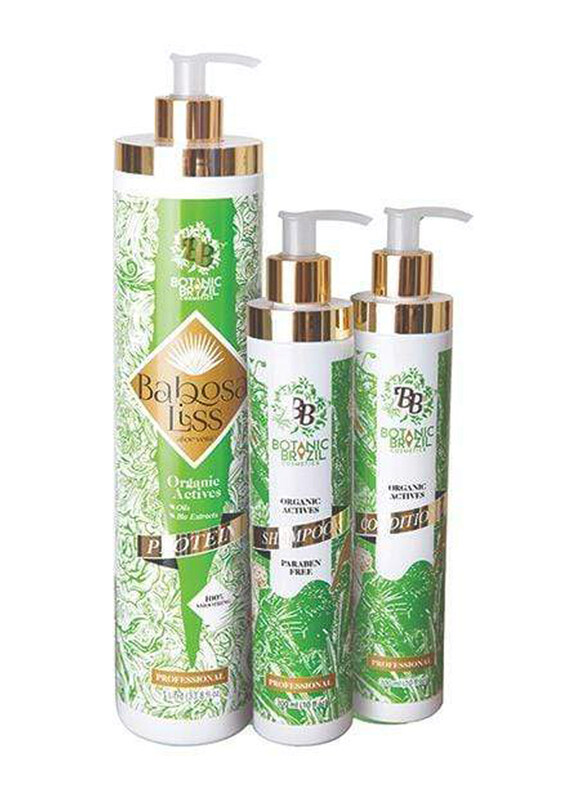 

Vitta Gold Aloe Vera Babosa Liss Keratin Protein Smoothing Kit for All Hair Types, 3 Pieces
