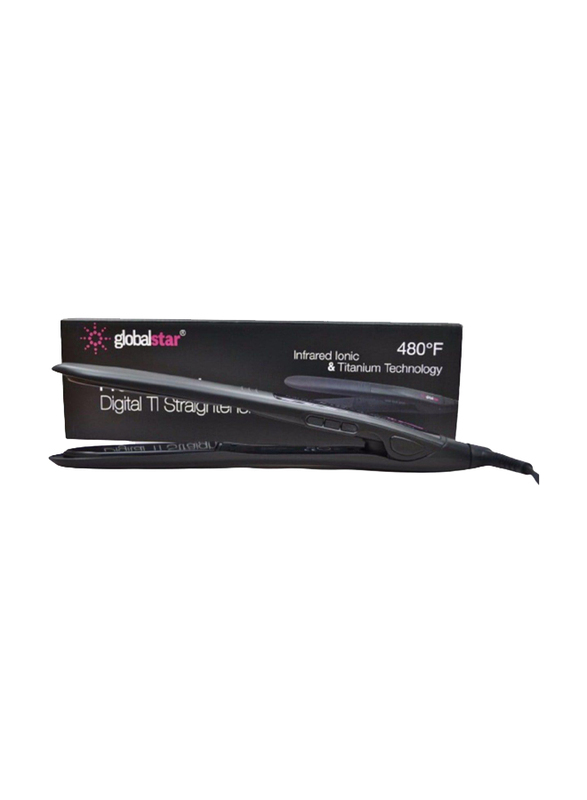 Global Star Professional Hair Straightener, 480F, FL-1020, Black