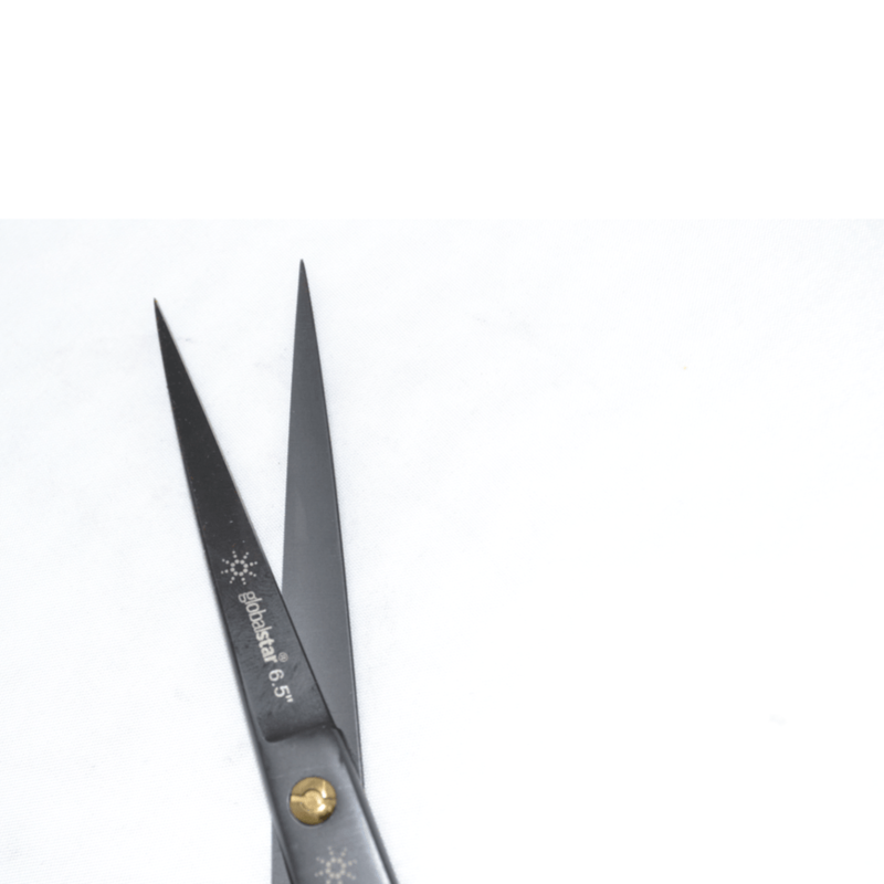 Globalstar Professional 6.5" Hair Cutting Scissors - Sleek Black Finish