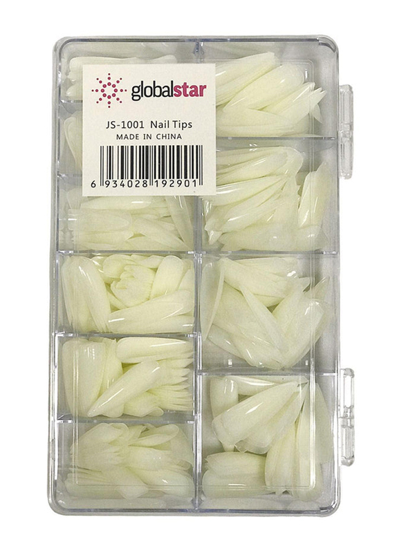 Globalstar Nail Tips Arrow Head Shape, 500 Pieces, White