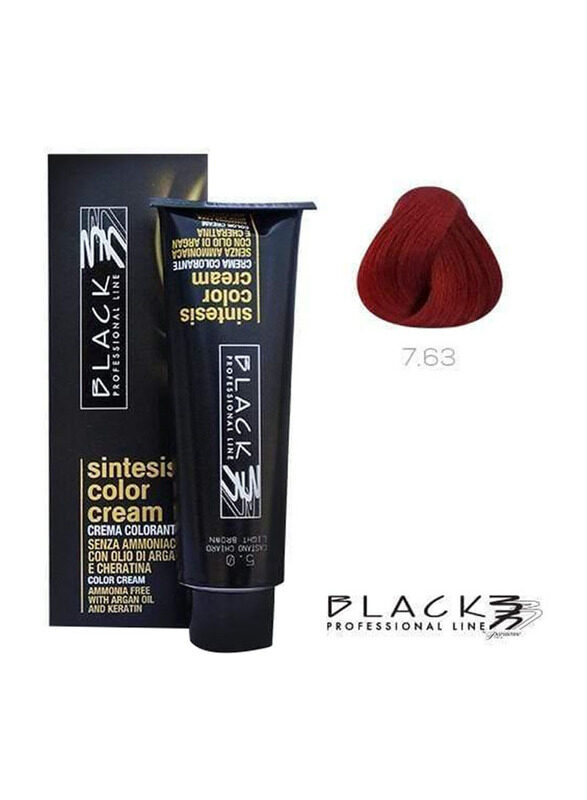 

Black Professional Line Sintesis Ammonia Free Colour Cream, 100ml, A7.63, Titan Red N7.63