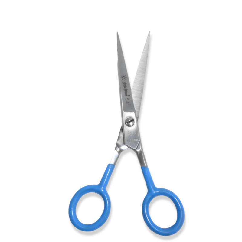 

Globalstar 5.5" Classic Hair Scissors - Precision Stainless Steel with Blue Rubber Handle