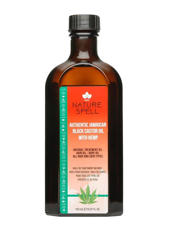 Nature Spell Hair & Skin Authentic Jamaican Black Castor Oil With Hemp, 150ml