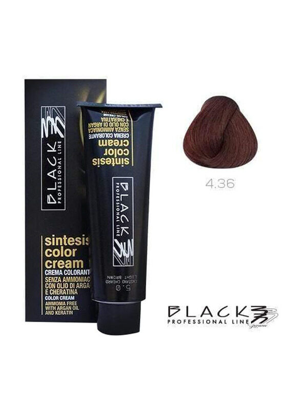 

Black Professional Line Sintesis Ammonia Free Colour Cream, 100ml, A4.36, Chestnut N4.36
