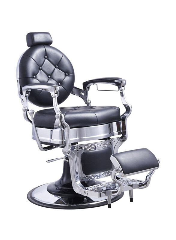 

Generic Professional Metal Hydraulic Barber Chair, BX-2922, Black/Silver