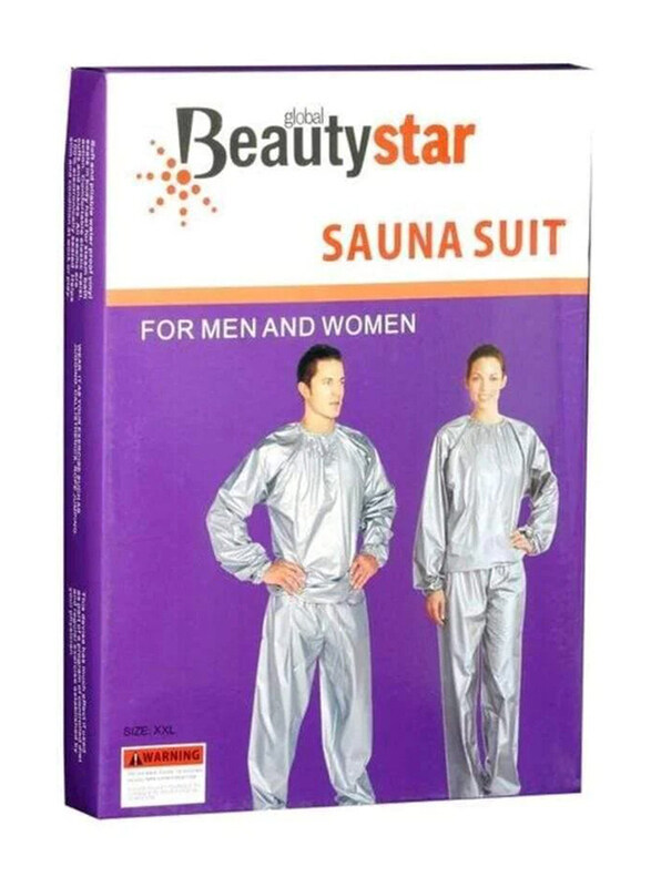 

Beauty Star Beautystar Sauna Suit Set, Large, Silver