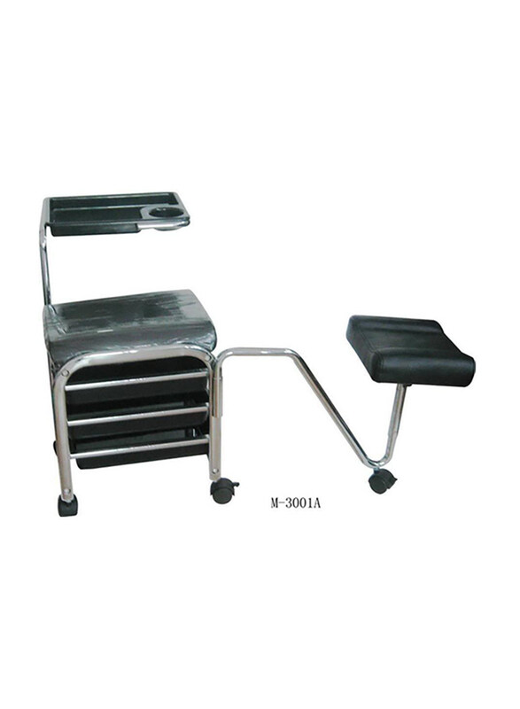 

Generic Professional Hand & Foot Care Pedicure Trolley, M-3001A, Black/Silver