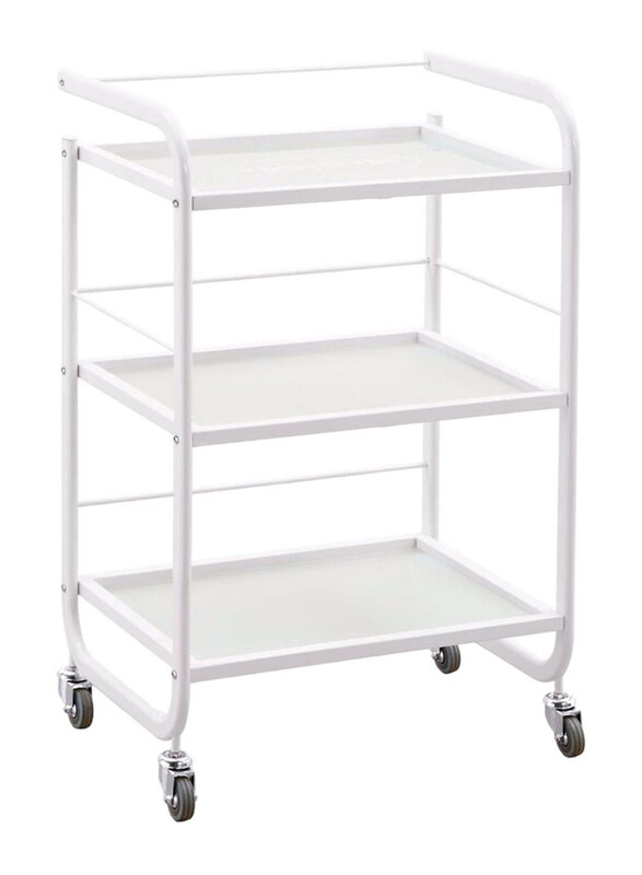 

Globalstar Professional 3 Shelves Glass Trolley, MS-3031, White