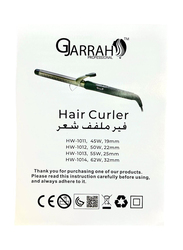 Gjarrah Professional Ceramic Hair Curler, 45W, 19mm, HW-1011, Green/Black