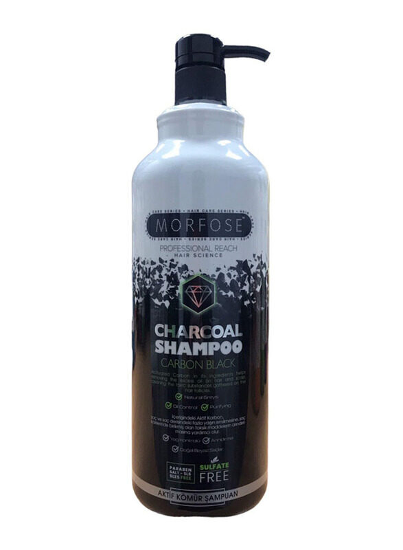 

Morfose Charcoal Carbon Black Hair Shampoo for All Hair Types, 1000ml