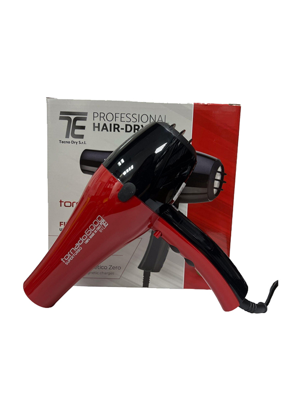 

Tecno Elettra 6000 Tornado Professional Hair Dryer, Red/Black