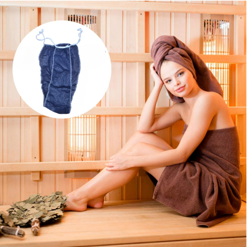 Globalstar 50 Pcs Portable Blue Disposable Thongs - Ideal for Women’s Spa and Travel Comfort