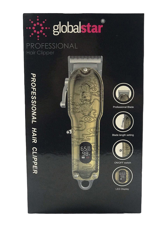 Global Star Professional Hair Clipper, HC-11000, Gold