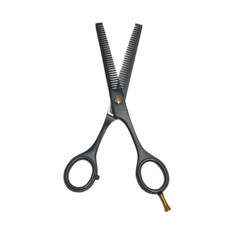 Globalstar 6.0" Dual Thinning Hair Scissors - Elegant Black Design