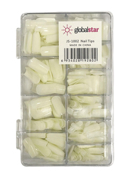 Globalstar Nail Tips Round Head Shape, 500 Pieces, White