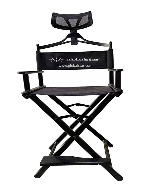 

Globalstar Foldable Tall Makeup Chair with Headrest, MY739B, Black