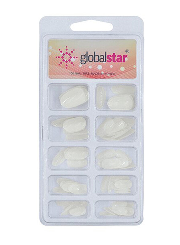 

Globalstar Natural Nail Tips, TR-12, 100 Pieces, White