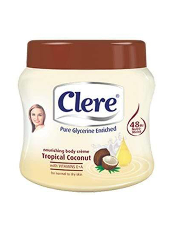 Clere Nourishing Tropical Coconut Body Cream, 500ml