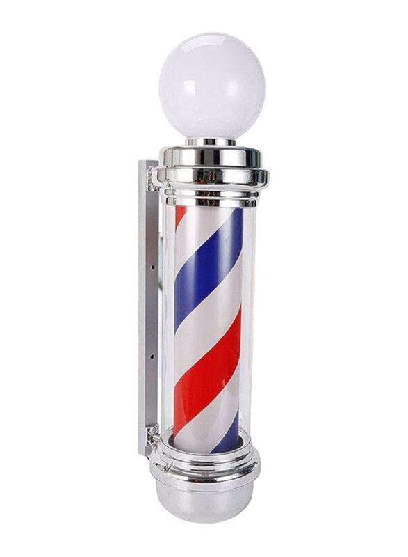 

Globalstar Wall Mount Barber Shop Rotating Pole with Light, 902, Multicolour