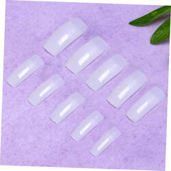 Globalstar French Manicure Nail Stickers Set - 500PCS White Oval Faux Nail Decals