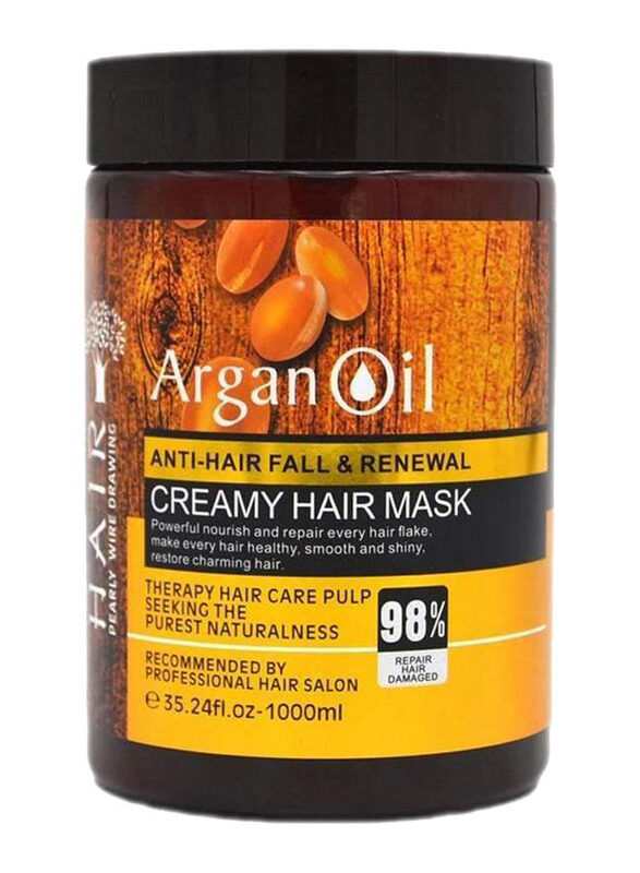 

Argan Oil Anti-Hair Fall & Renewal Creamy Hair Mask for All Type Hair, 1000ml