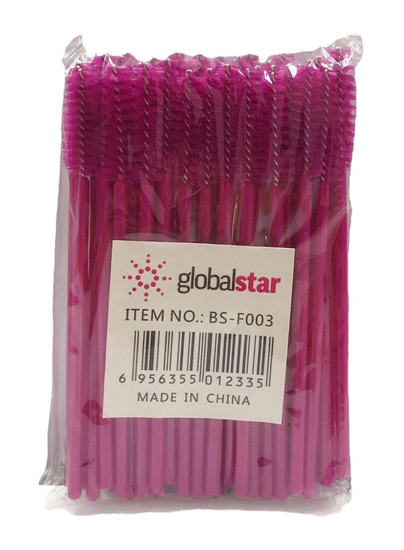 

Globalstar Disposable Eyelash Brush, 50 Pieces, Pink