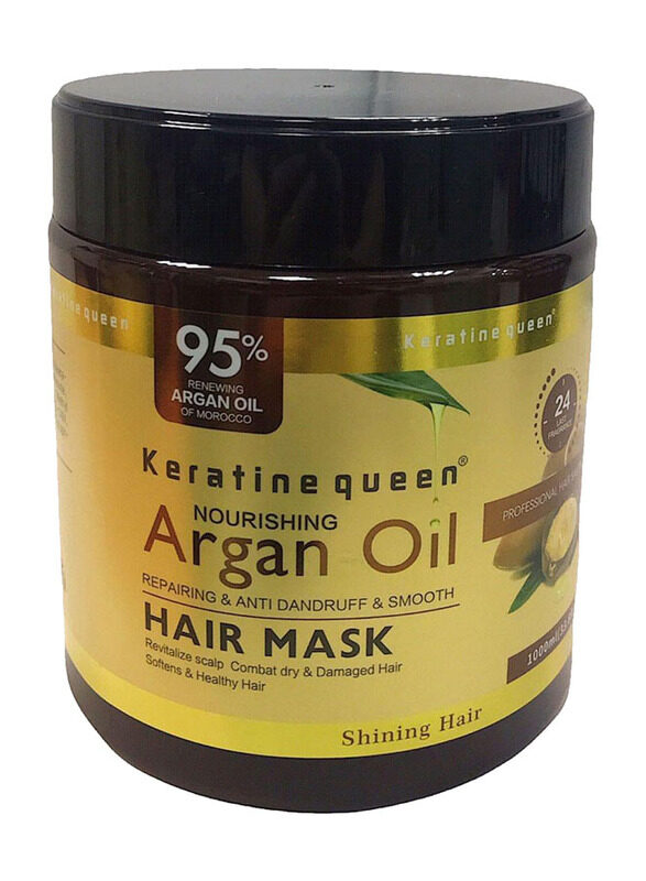 

Keratine Queen Nourishing Argan Oil Hair Mask for All Hair Types, 1000ml