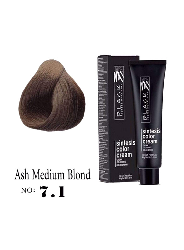 

Black Professional Line Sintesis Color Cream, 100ml, BLK150072, Ash Medium Blonde 7.1