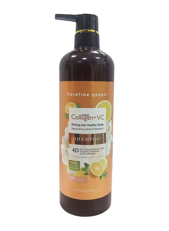 

Keratine Queen Super Collagen & Vitamin C Shampoo for All Hair Type, 1000ml