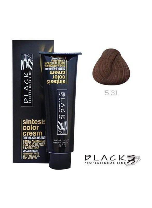 Black Professional Line Sintesis Ammonia Free Colour Cream, 100ml, A5.31, Tobacco N5.31