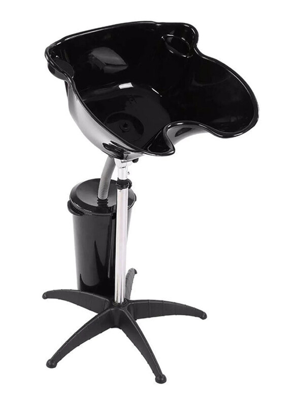 

Globalstar Portable Adjustable Hairdressing Plastic Shampoo Unit With Drum, A133, Black