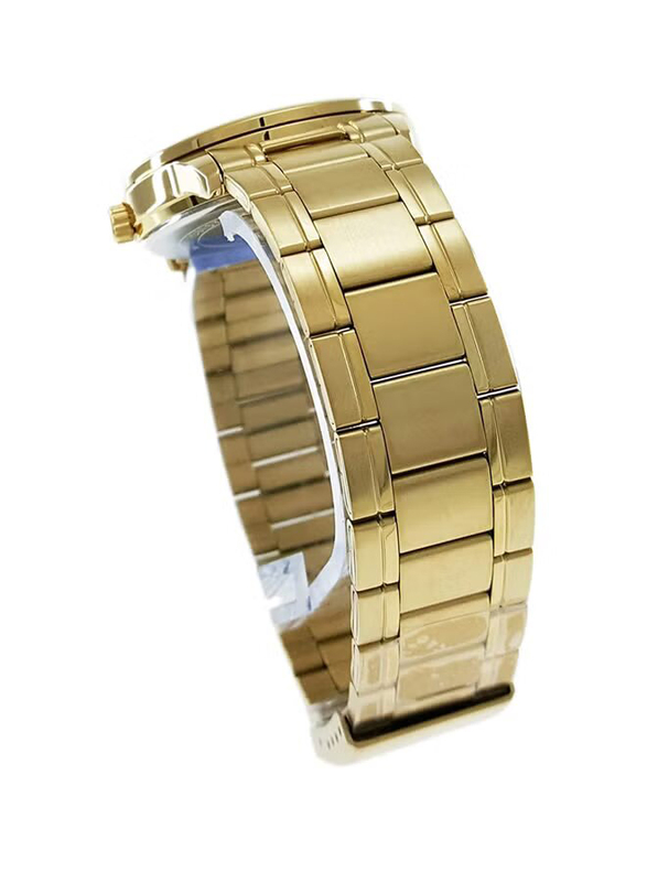 Casio Analog Watch for Women with Stainless Steel Band, Water Resistant, LTP-V002G-9A, Gold