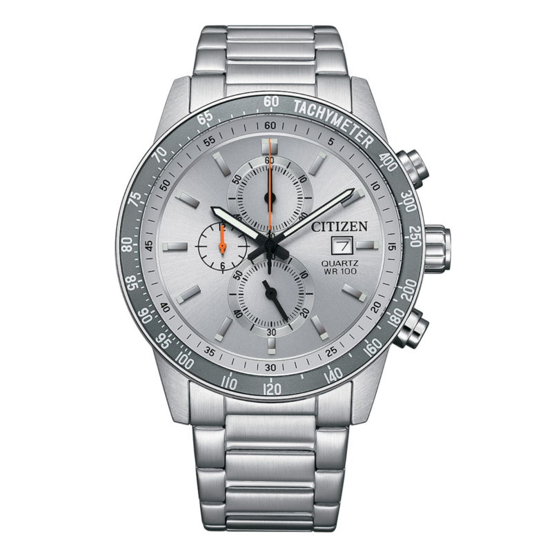 

Citizen Analog Watch for Men with Stainless Steel Band, Water Resistant and Chronograph, AN3688-58H, Silver-Silver