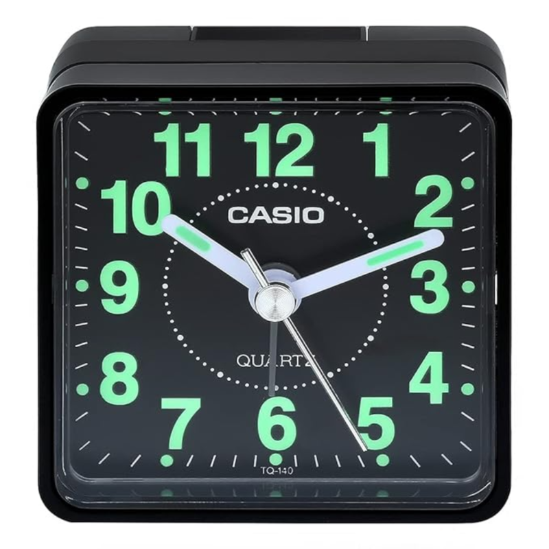 

Casio Analog Table Clock, TQ-140-1DF, Black