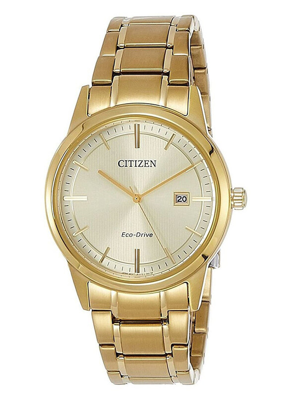 

Citizen Eco-Drive Analog Watch for Men with Stainless Steel Band and Water Resistant, AW1232-55P, Gold