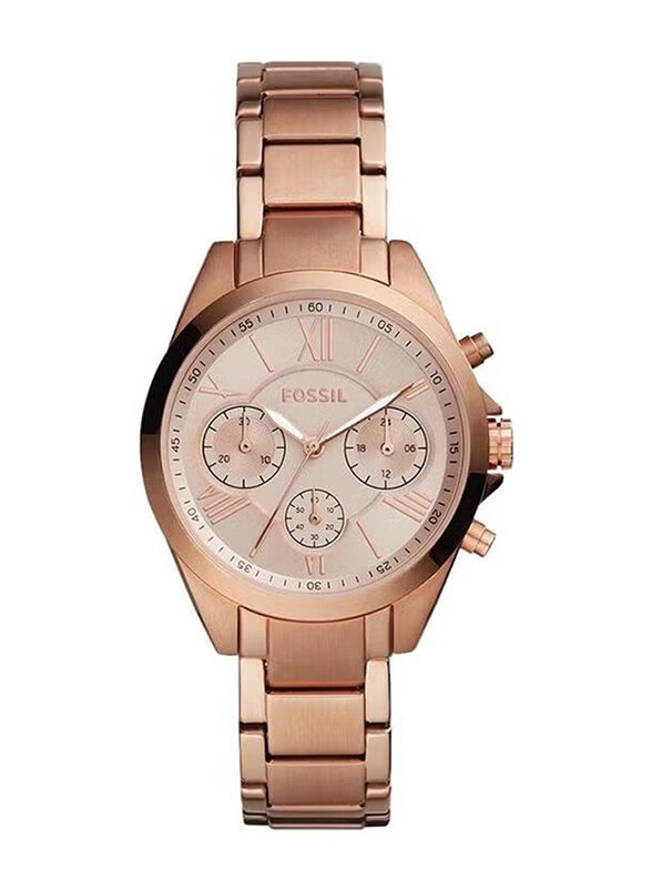 

Fossil Analog Watch for Women with Stainless Steel Band, Chronograph, BQ3036, Rose Gold