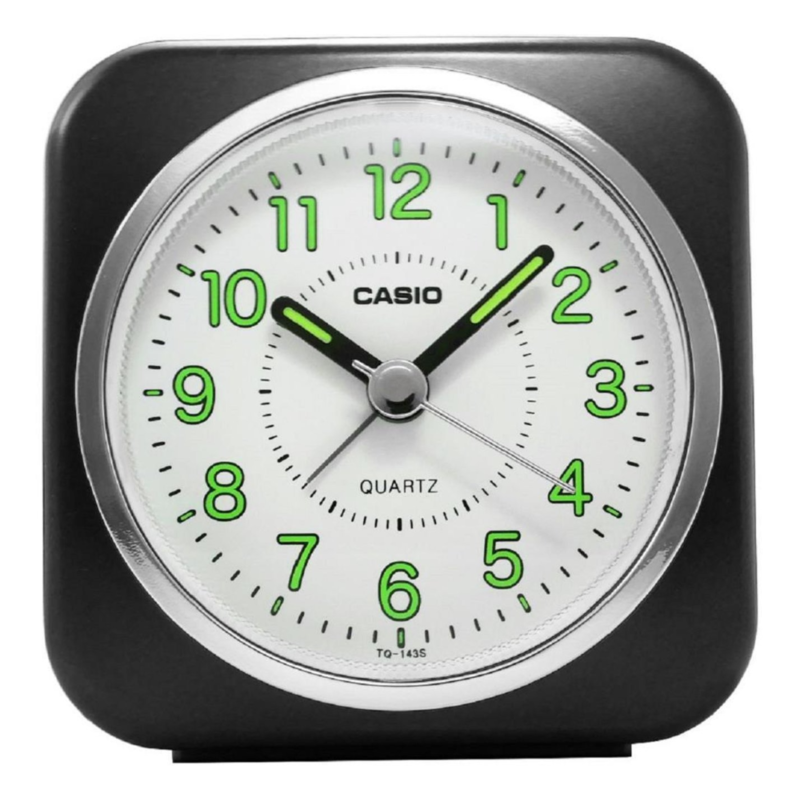 

Casio Analog Table Clock, TQ-143S-1DF, Black